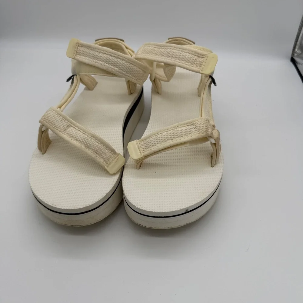 Teva Midform Universal Platform Sandals Cream White 1102451 Womens 8 Sporty